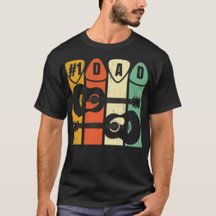 1 Dad Guitar Pick Retro 1 Dad Guitar Pick Musician T-Shirt