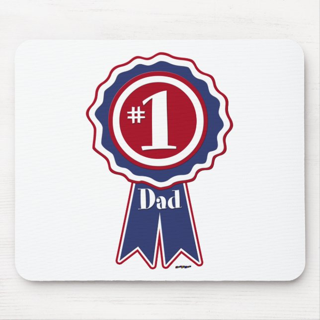 #1 Dad - Happy Father's Day Mouse Mat (Front)