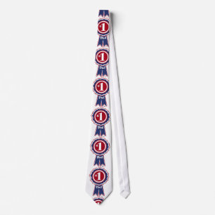 #1 Dad - Happy Father's Day Tie