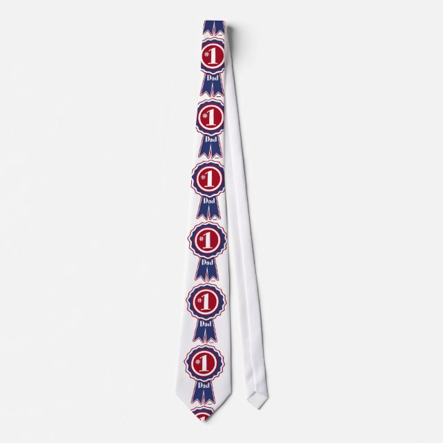 #1 Dad - Happy Father's Day Tie (Front)