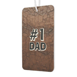 #1 Dad Leather-look Car Air Freshener