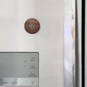 #1 Dad Leather-look Magnet