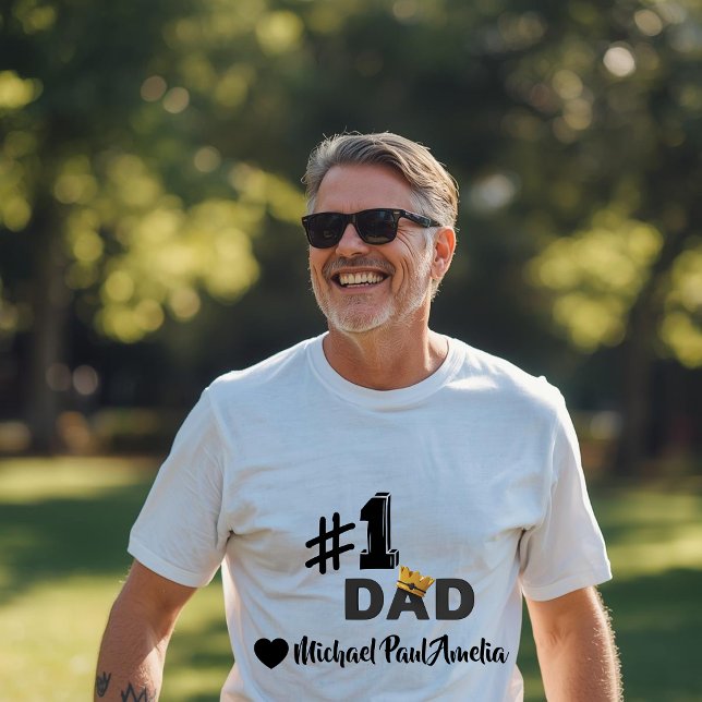 #1 Dad Love Personalised T-Shirt (Creator Uploaded)
