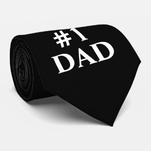 1 Dad Modern Black White Tie
