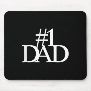 #1 Dad Number One Dad Elegant Father Quote Graphic Mouse Mat