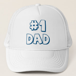 #1 Dad Number One Dad Father's Day Gifts Trucker Hat