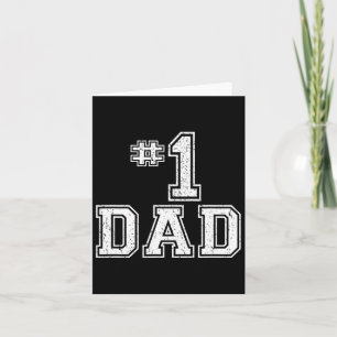 #1 Dad Number One Father's Day Vintage Style Card