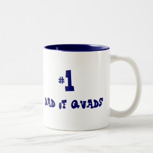 #1 dad of quads Two-Tone coffee mug