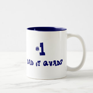 #1 dad of quads Two-Tone coffee mug