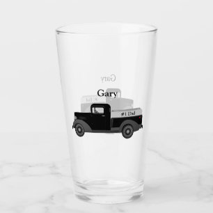 #1 Dad Old Truck Pint Drinking Glasses
