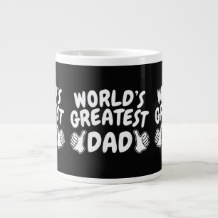1 dad Shirt Number 1 dad World's Greatest dad Large Coffee Mug