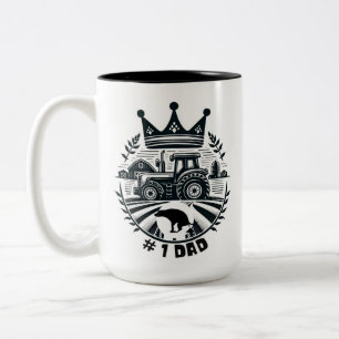 #1 Dad Two-Tone Coffee Mug