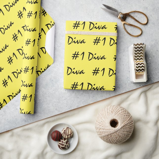  #1 Diva Yellow Wrapping Paper (Crafts)