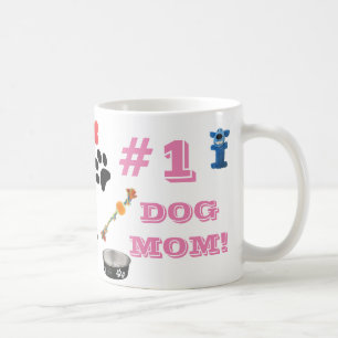 #1 Dog Mum With Dog Toy Graphics Coffee Mug