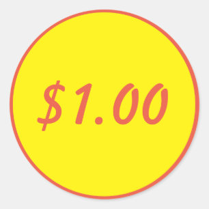 $1 Dollar Vending Machine Label Sticker
