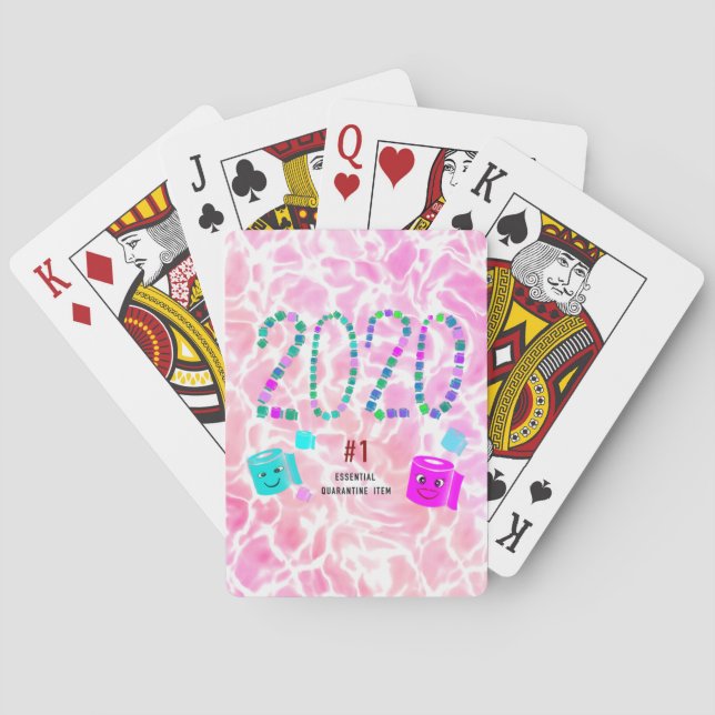 #1 Essential Quarantine Item in Pink Playing Cards (Back)