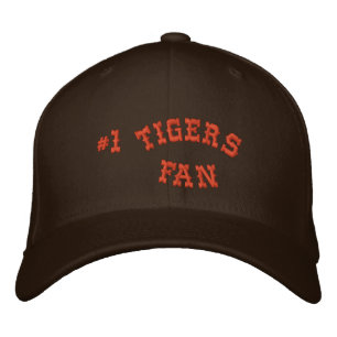 #1 Fan Brown and Orange Basic Flexfit Wool Embroidered Hat