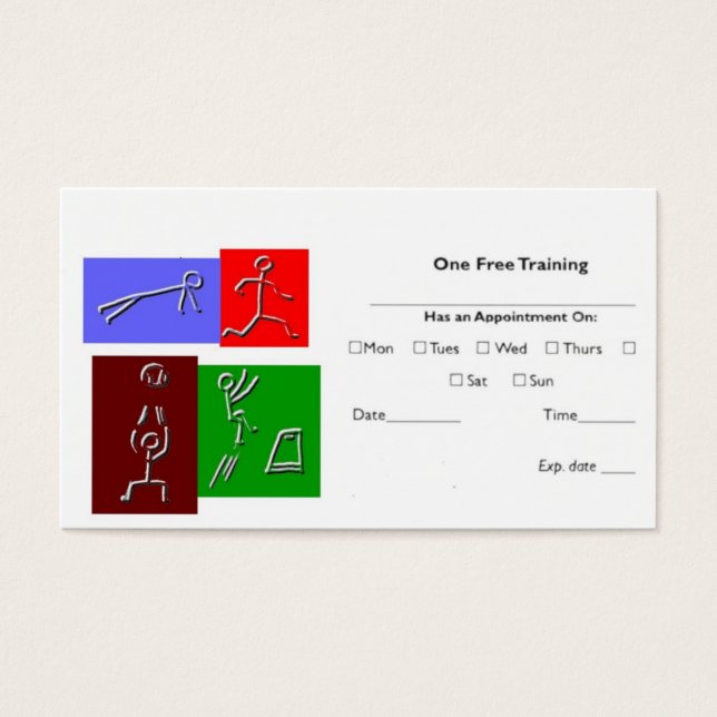 1 Free Workout Card (Front)