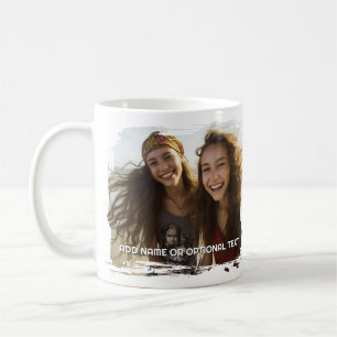 1 Full Photo and Text - Horizontal Brushstroke Coffee Mug
