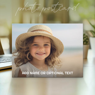 1 Full Photo and Text - Horizontal Landscape Postcard