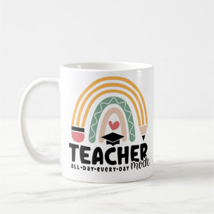 1- Funny Teacher Mode Teaching Gift for Teacher Coffee Mug