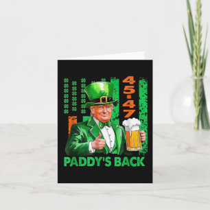 1 Funny Trump Paddys Back 45 47 St Patricks Day Us Card
