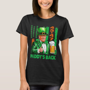 1 Funny Trump Paddys Back 45 47 St Patricks Day Us T-Shirt