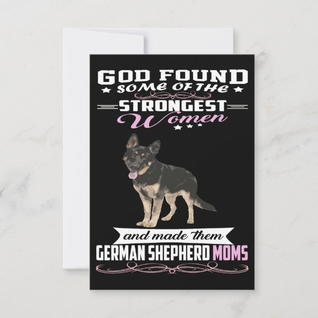 1 German Shepherd Mum God Found Some Of Strongest  Save The Date (Front)