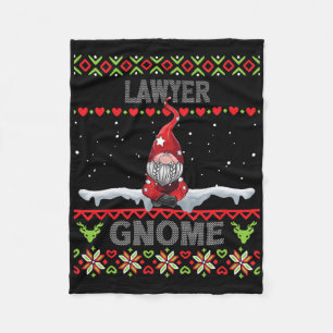 {1} Gnome Matching Family Christmas Ugly Pjs Funny Fleece Blanket
