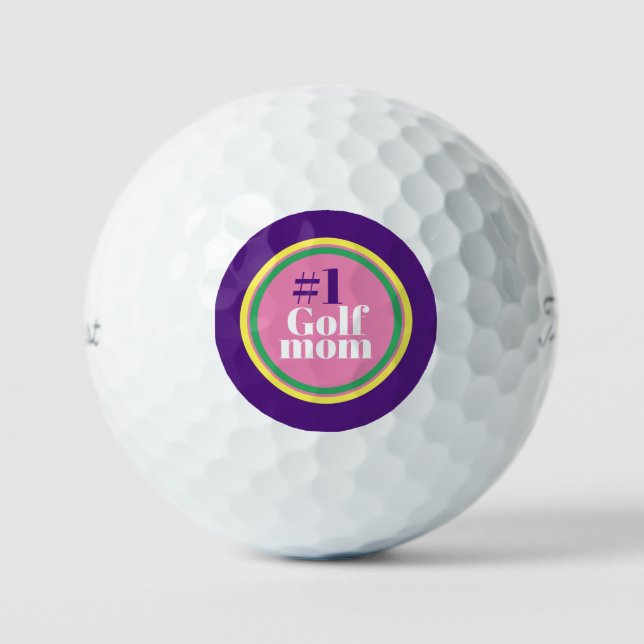 #1 Golf Mum - Mother's Day Golf Balls (Front)