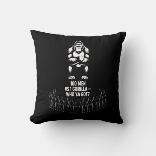 1 Gorilla Vs 100 Men Cushion