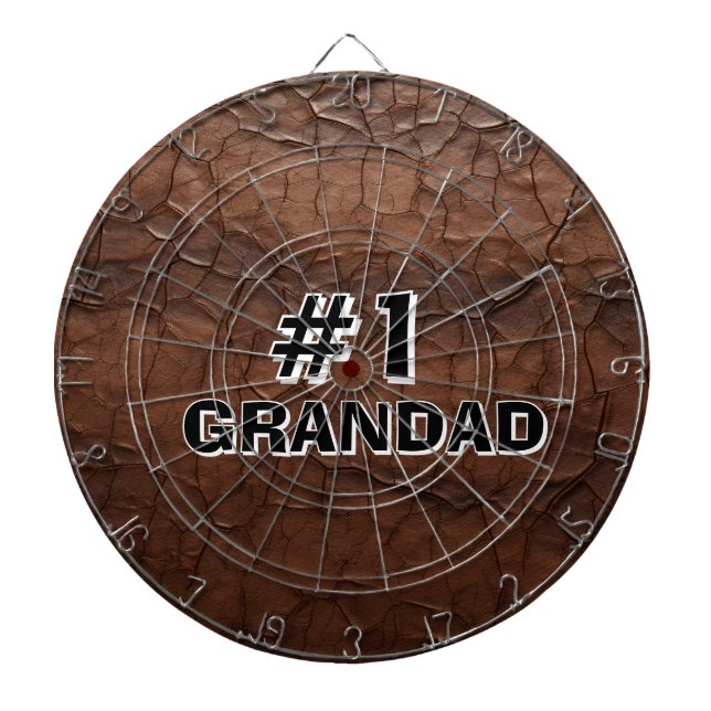 #1 Grandad Leather-look Dartboard (Front)