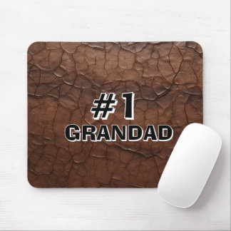 #1 Grandad Leather-look Mouse Mat