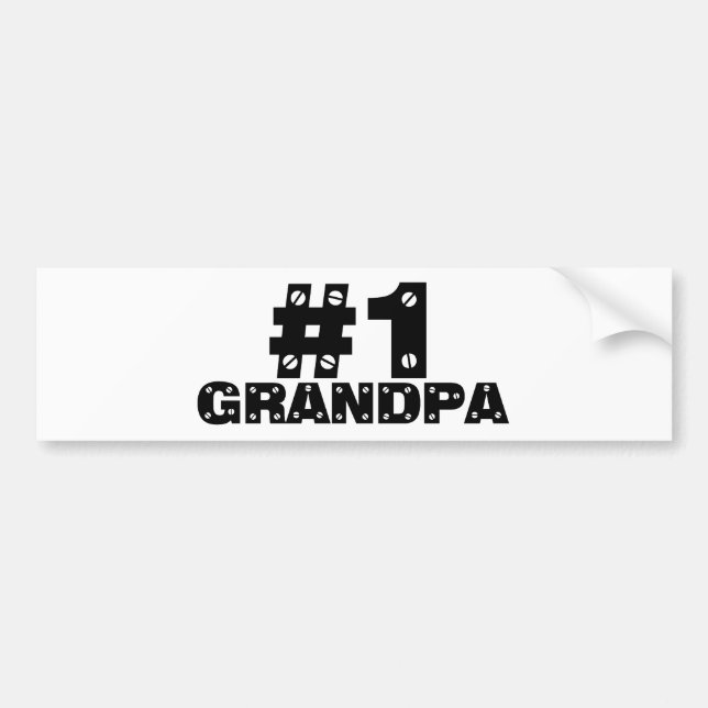 #1 Grandpa Bumper Sticker (Front)