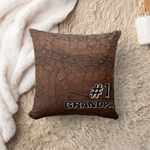 #1 Grandpa Leather-look Cushion