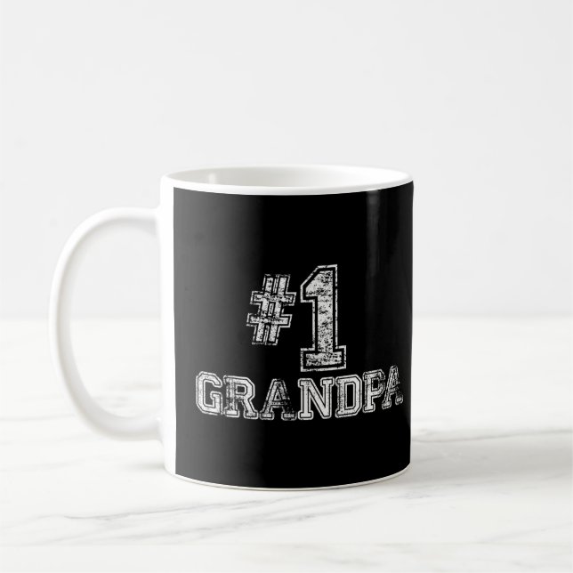 1 Grandpa - Number One Father's Day Gift  Coffee Mug (Left)
