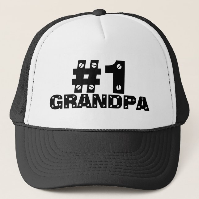 #1 Grandpa Trucker Hat (Front)