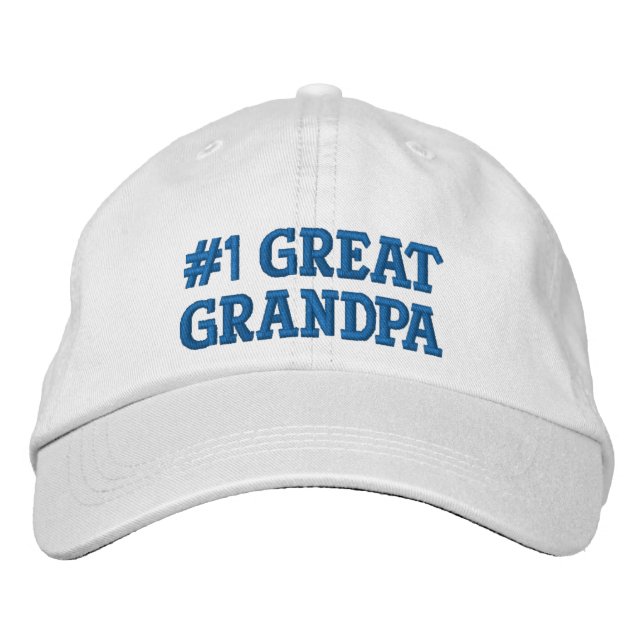 #1 Great Grandpa embroidered cap (Front)