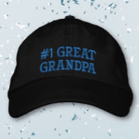 #1 Great Grandpa embroidered cap