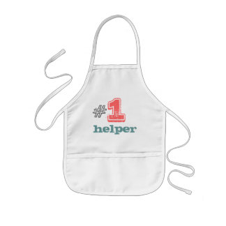 #1 helper kids apron unisex boy girl