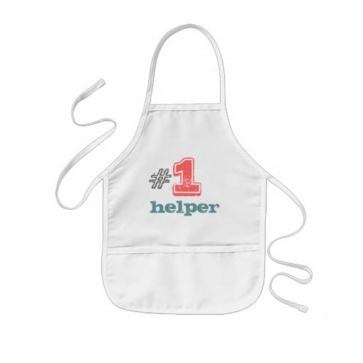 Image of #1 helper kids apron unisex boy girl