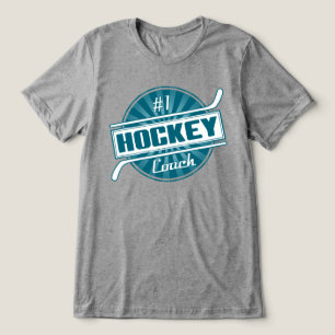 #1 Hockey Coach (blue) Tee