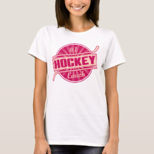#1 Hockey Coach, With Custom Back Print T-Shirt
