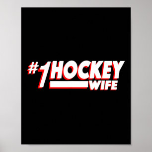 #1 Hockey Wife Ice Hockey Wife American Poster