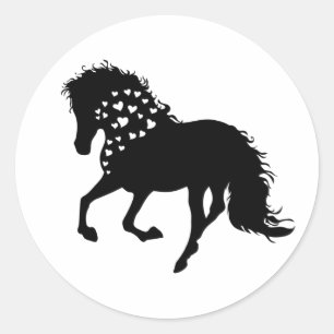 1- Horse Shirt, Horse Lover Tee, Girls Horse Classic Round Sticker