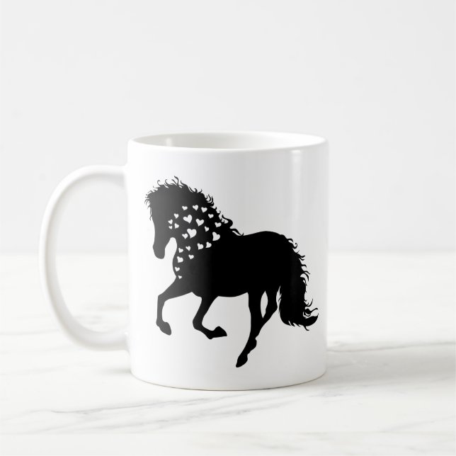 1- Horse Shirt, Horse Lover Tee, Girls Horse Coffee Mug (Left)