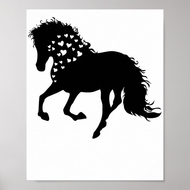 1- Horse Shirt, Horse Lover Tee, Girls Horse Poster (Front)