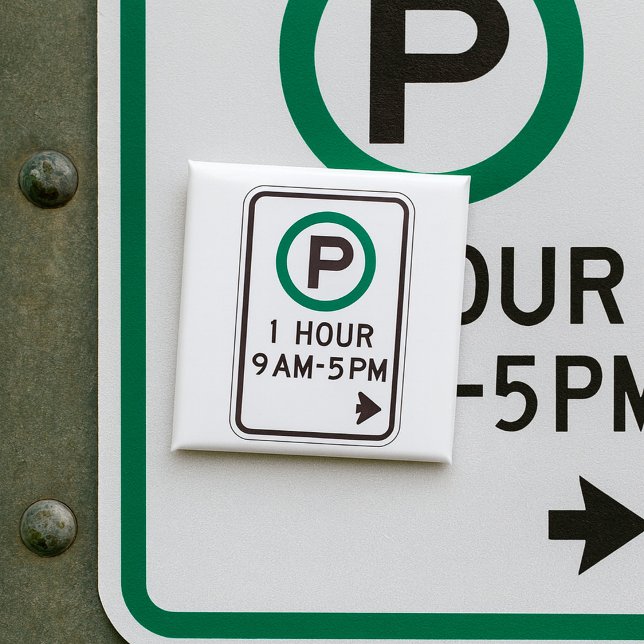1 Hour Parking Sign For Controlled Parking Zones  15 Cm Square Badge (Creator Uploaded)