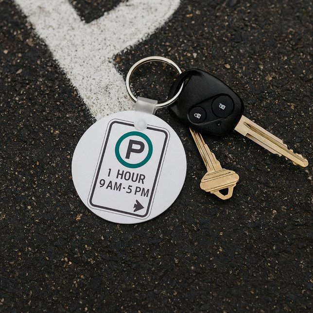 1 Hour Parking Sign For Controlled Parking Zones  Key Ring (Creator Uploaded)
