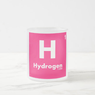 1 Hydrogen | Periodic Table of Elements Frosted Glass Coffee Mug